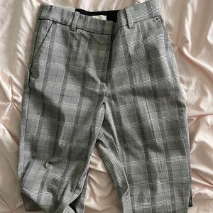 black white and grey plaid h&m slacks